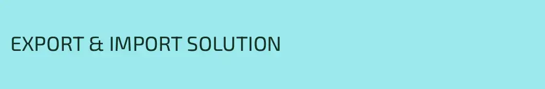EXPORT & IMPORT SOLUTION